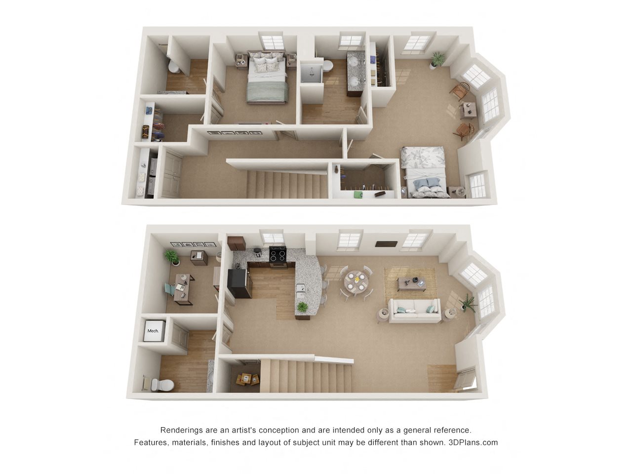 Floor Plans of Highpoint on Columbus Commons in Columbus, OH